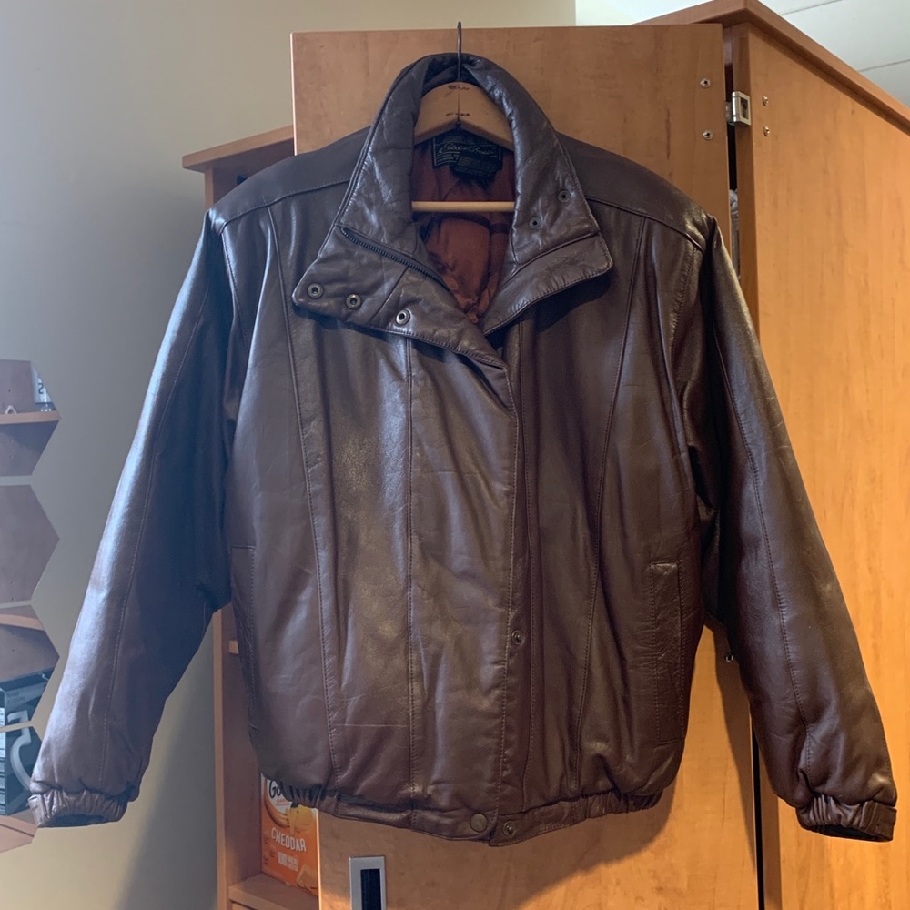 Eddie Bauer Vintage Leather Insulated Jacket
